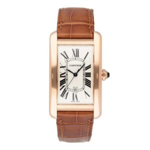 Cartier Tank Americaine Large W2609156 18k ouro rosa Relógio Caixa e Documentos