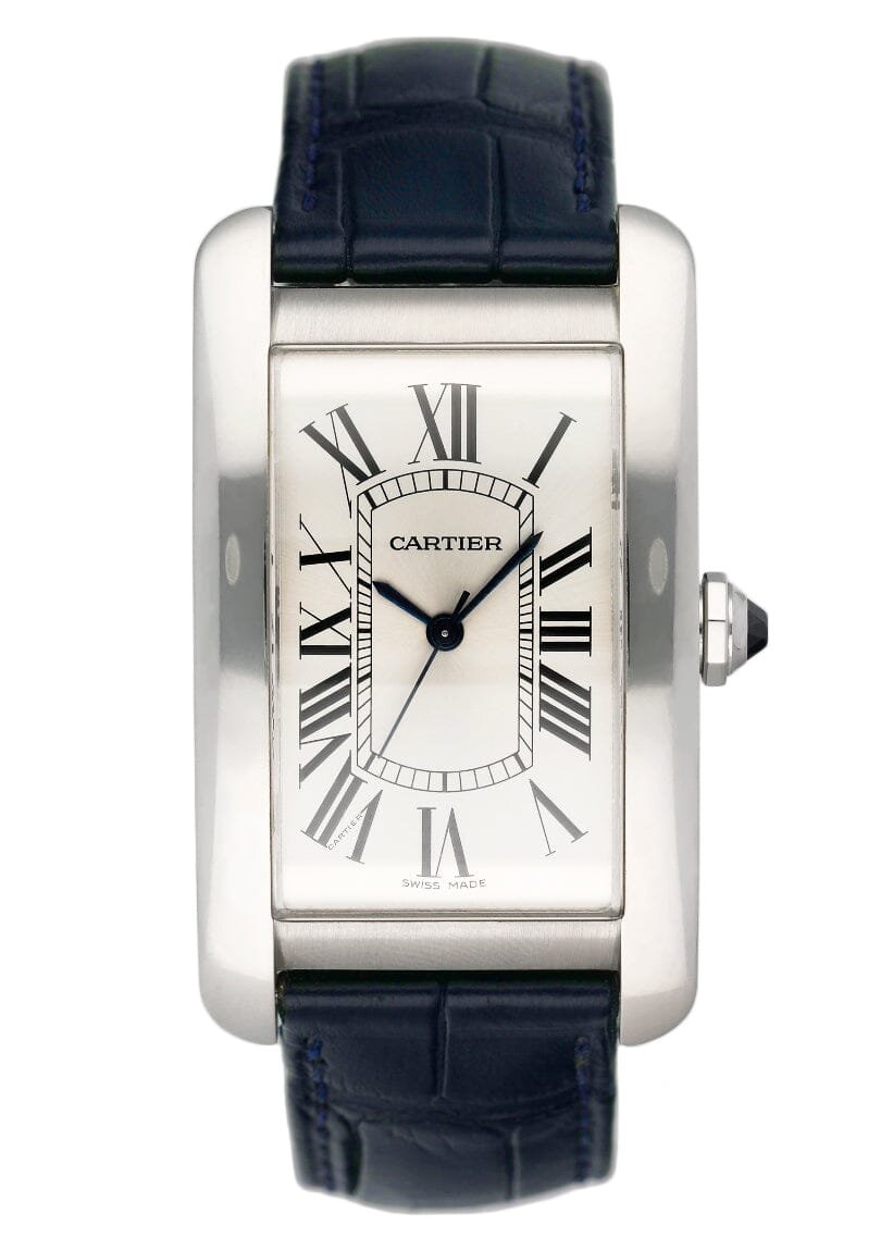 Cartier Tank Americaine Large WSTA0018 Steel Relógio Masculino Caixa e Documentos