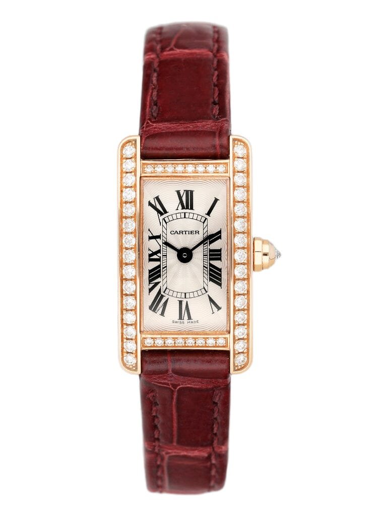 Cartier Tank Americaine Mini WB710014 18k ouro rosa Relógio Feminino