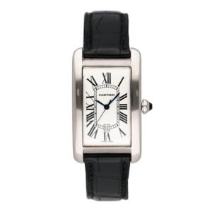 Cartier Tank Americaine W2605556 18k ouro branco Relógio Masculino