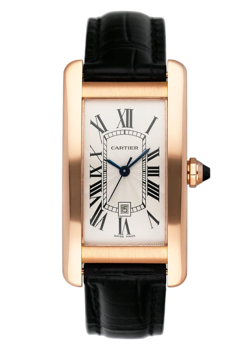 Cartier Tank Americaine W2620030 18k ouro rosa Relógio Feminino Caixa e Documentos