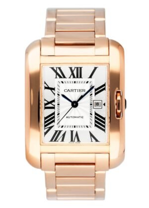 Cartier Tank Anglaise Large W5310003 18k ouro rosa Relógio Feminino Caixa e Documentos