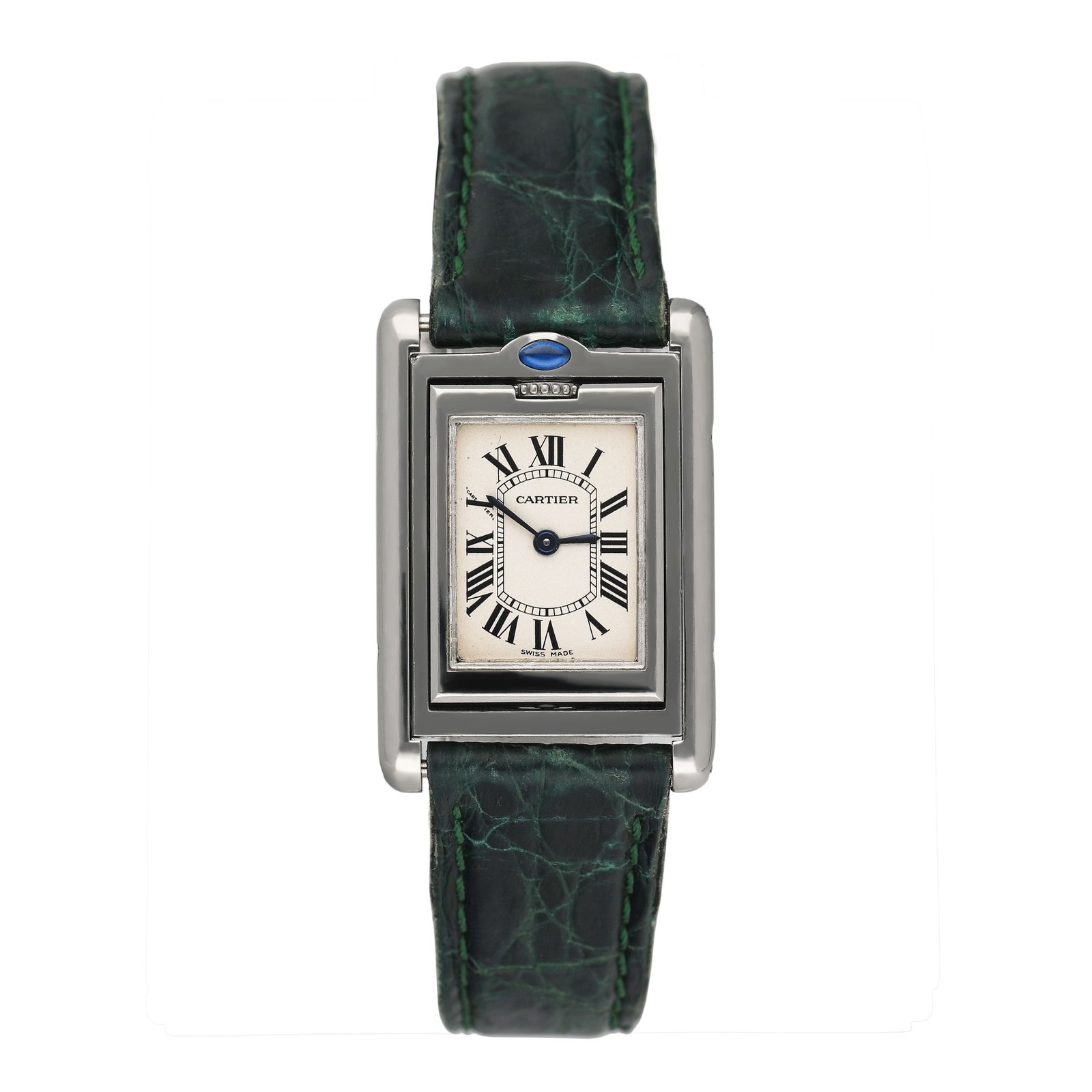Cartier Tank Basculante W1011158 Off-mostrador branco Relógio Feminino
