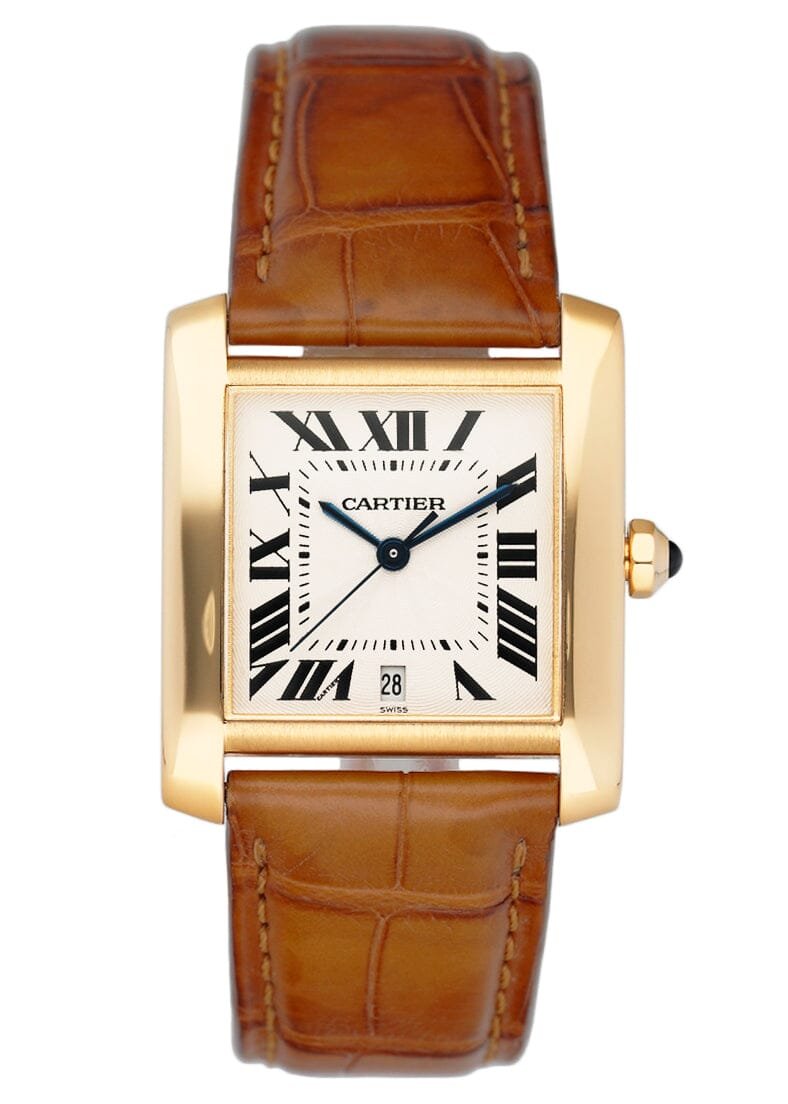 Cartier Tank Francaise W5000156 18k ouro amarelo Relógio Masculino