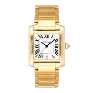 Cartier Tank Francaise W50001R2 18k ouro amarelo Relógio Masculino