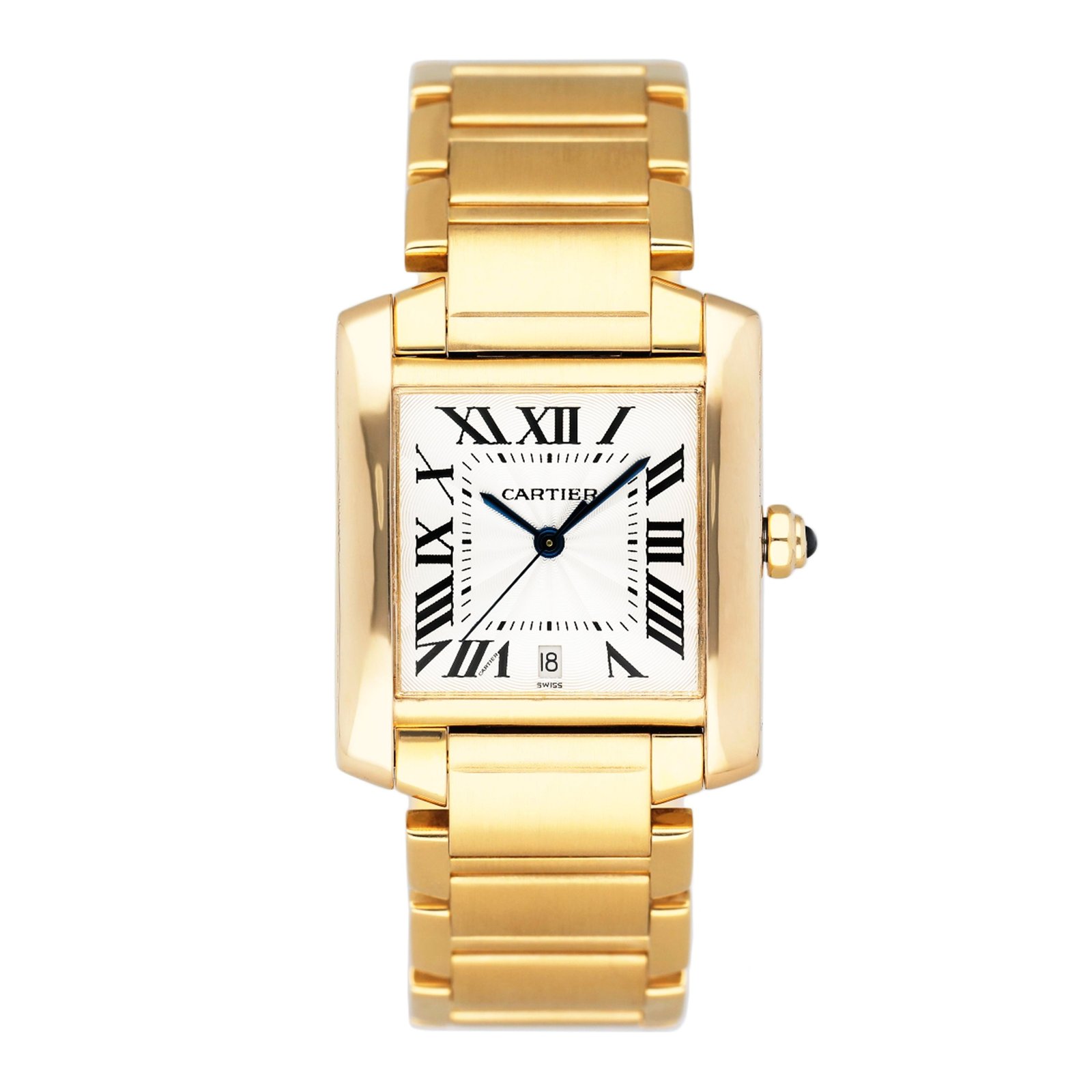 Cartier Tank Francaise W50001R2 18k ouro amarelo Relógio Masculino