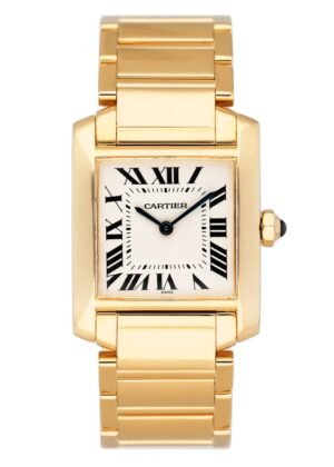 Cartier Tank Francaise W50003N2 Midsize Relógio Feminino Caixa e Documentos