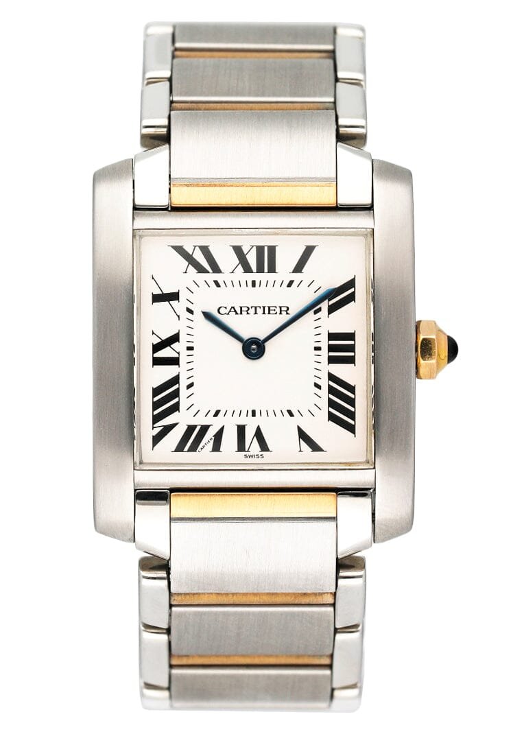 Cartier Tank Francaise W51006Q4 Two-Tone Midsize Relógio Feminino