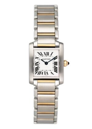 Cartier Tank Francaise W51007Q4 Two-Tone Relógio Feminino