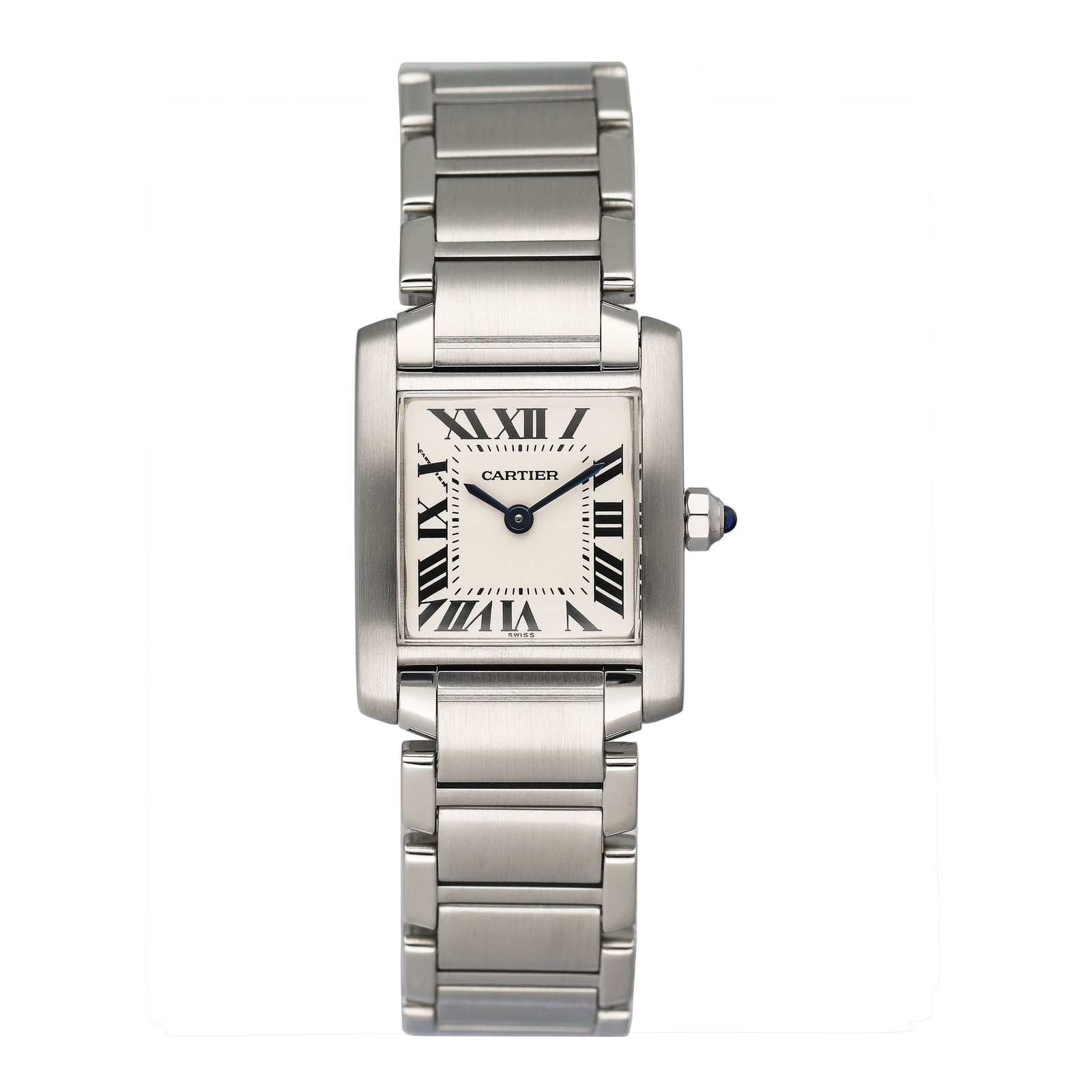 Cartier Tank Francaise W51008Q3 aço inoxidável Relógio Feminino