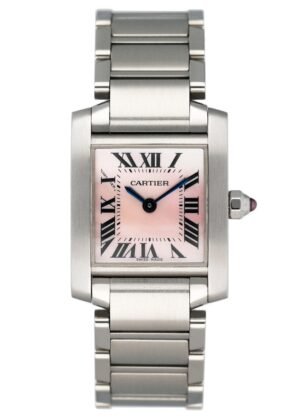 Cartier Tank Francaise W51028Q3 MOP Steel Relógio Feminino