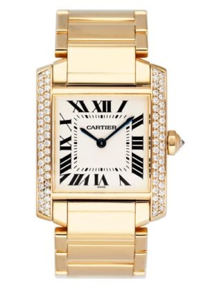 Cartier Tank Francaise WE100851 Diamond Midsize Relógio Feminino