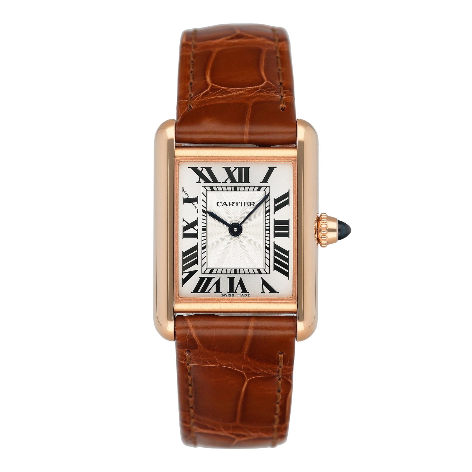 Cartier Tank Louis Small WGTA0010 18k ouro rosa Relógio Feminino Caixa e Documentos