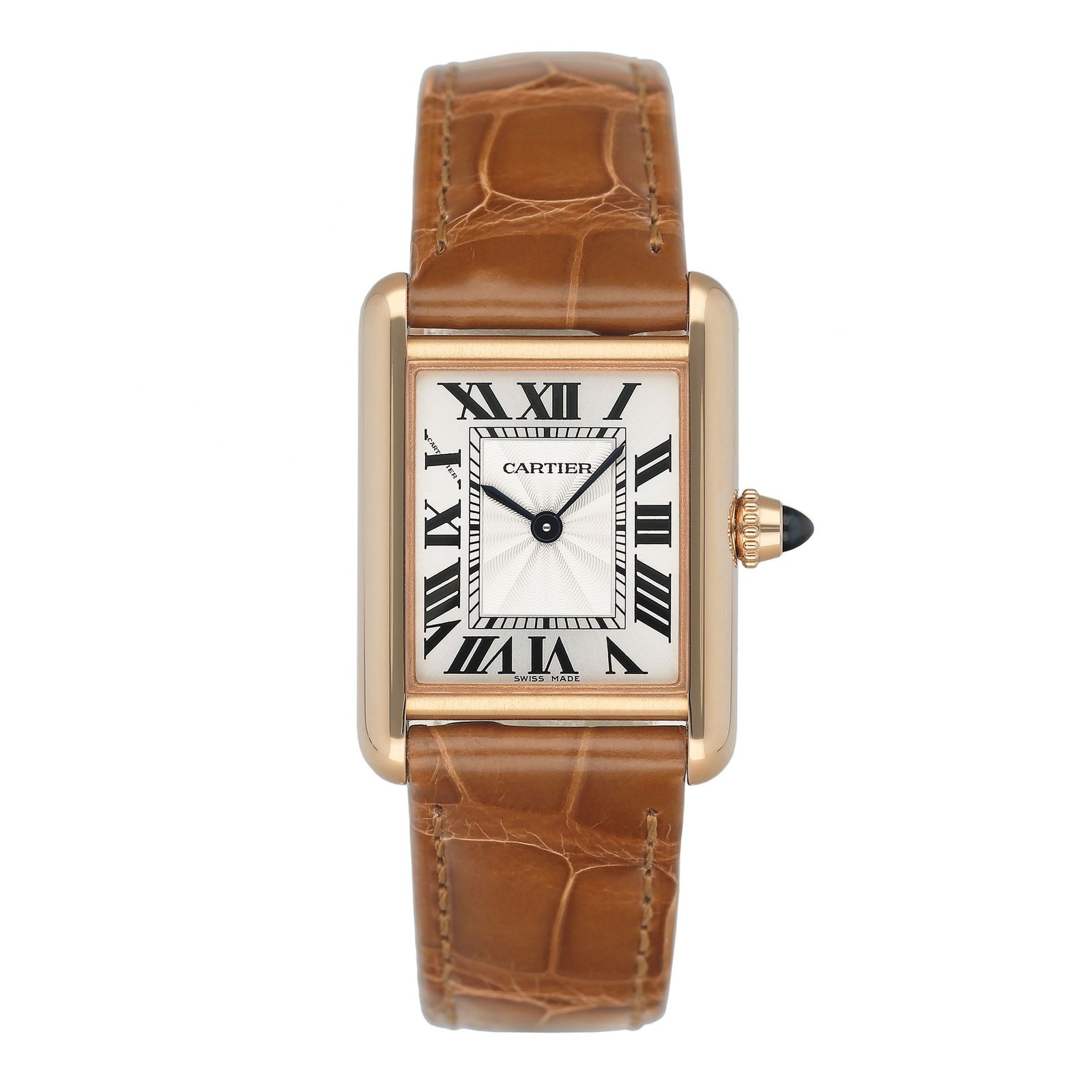 Cartier Tank Louis Small WGTA0010 18k ouro rosa Relógio Feminino Caixa e Documentos