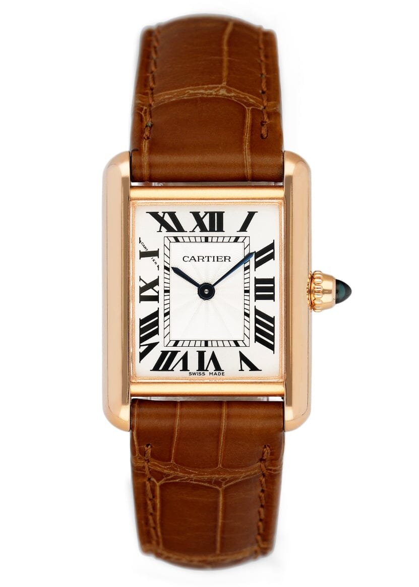 Cartier Tank Louis Small WGTA0010 18k ouro rosa Relógio Feminino Caixa e Documentos