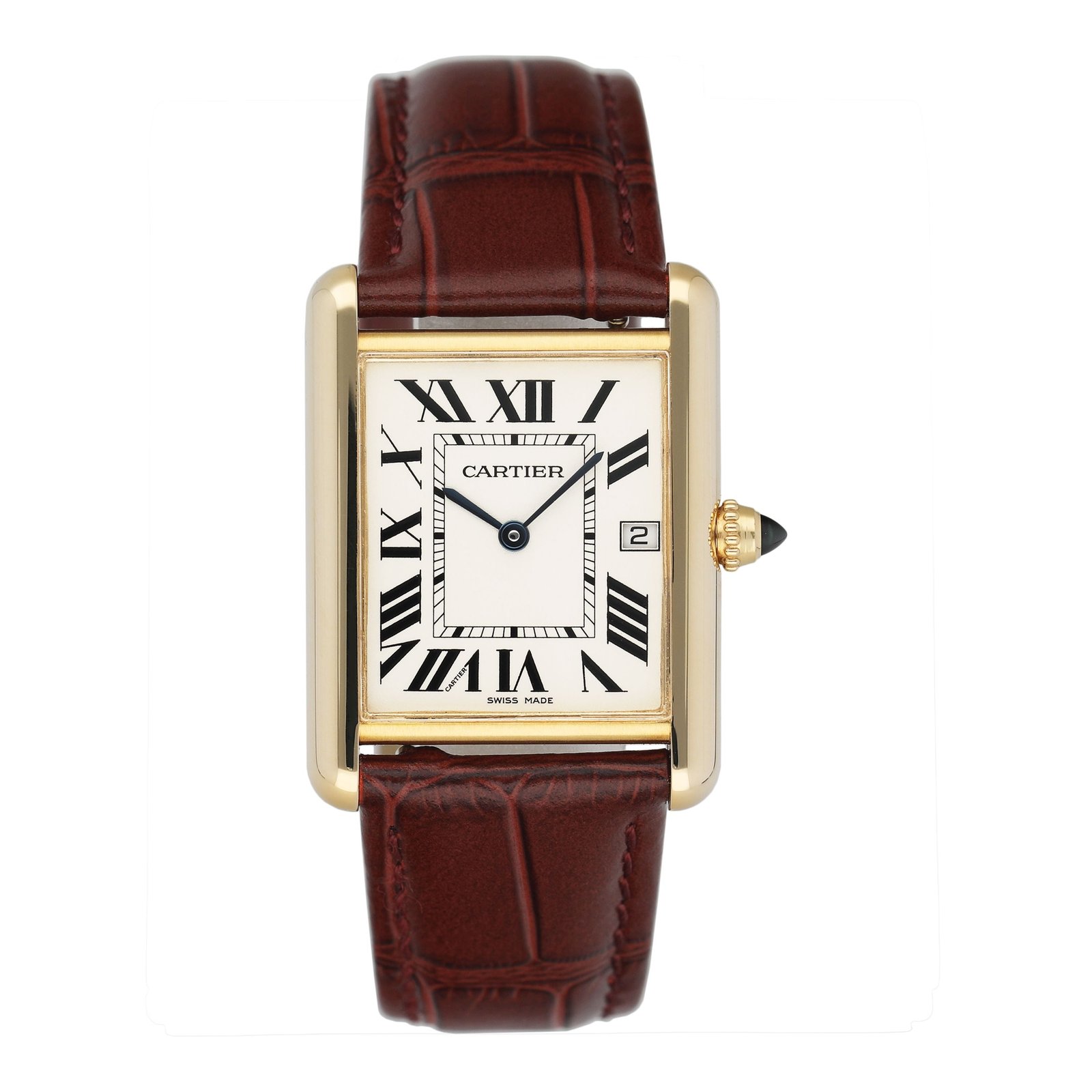Cartier Tank Louis W1529756 18k ouro amarelo Relógio Masculino