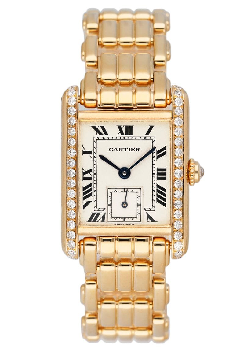 Cartier Tank Louis WA2007C8 Diamond18k ouro amarelo Relógio Feminino