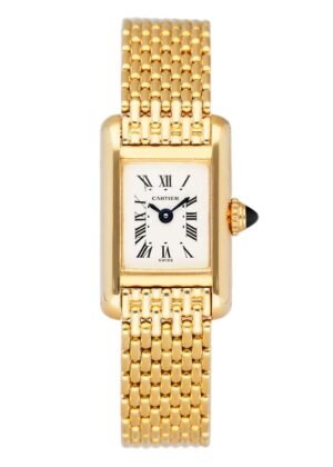 Cartier Tank Mini W15006A3 18k ouro amarelo Relógio Feminino