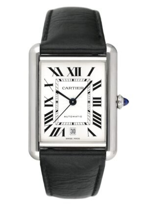 Cartier Tank Must WSTA0040 Extra-Large Model Relógio Masculino Caixa e Documentos