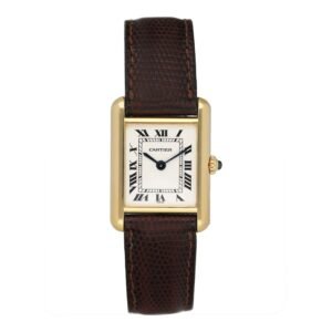 Cartier Tank Quartz M2100 18k ouro amarelo Relógio Feminino Caixa e Documentos