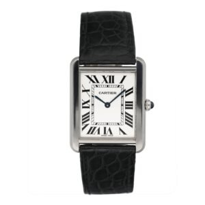 Cartier Tank Solo Large W1018355 aço inoxidável Relógio Masculino