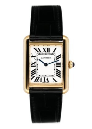 Cartier Tank Solo W1018755 18k ouro amarelo Relógio Feminino Caixa e Documentos