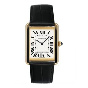 Cartier Tank Solo W5200004 Large Size 18k ouro amarelo Relógio Masculino