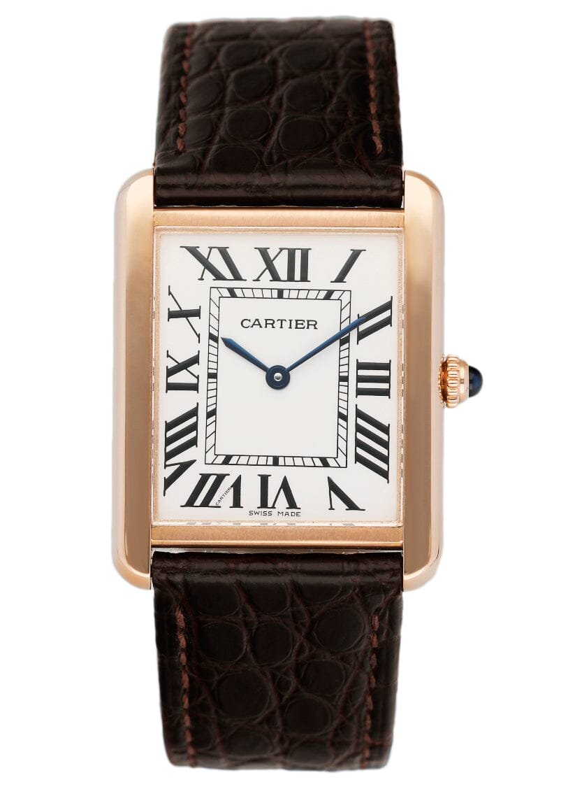 Cartier Tank Solo W5200025 18k ouro rosa Relógio Masculino