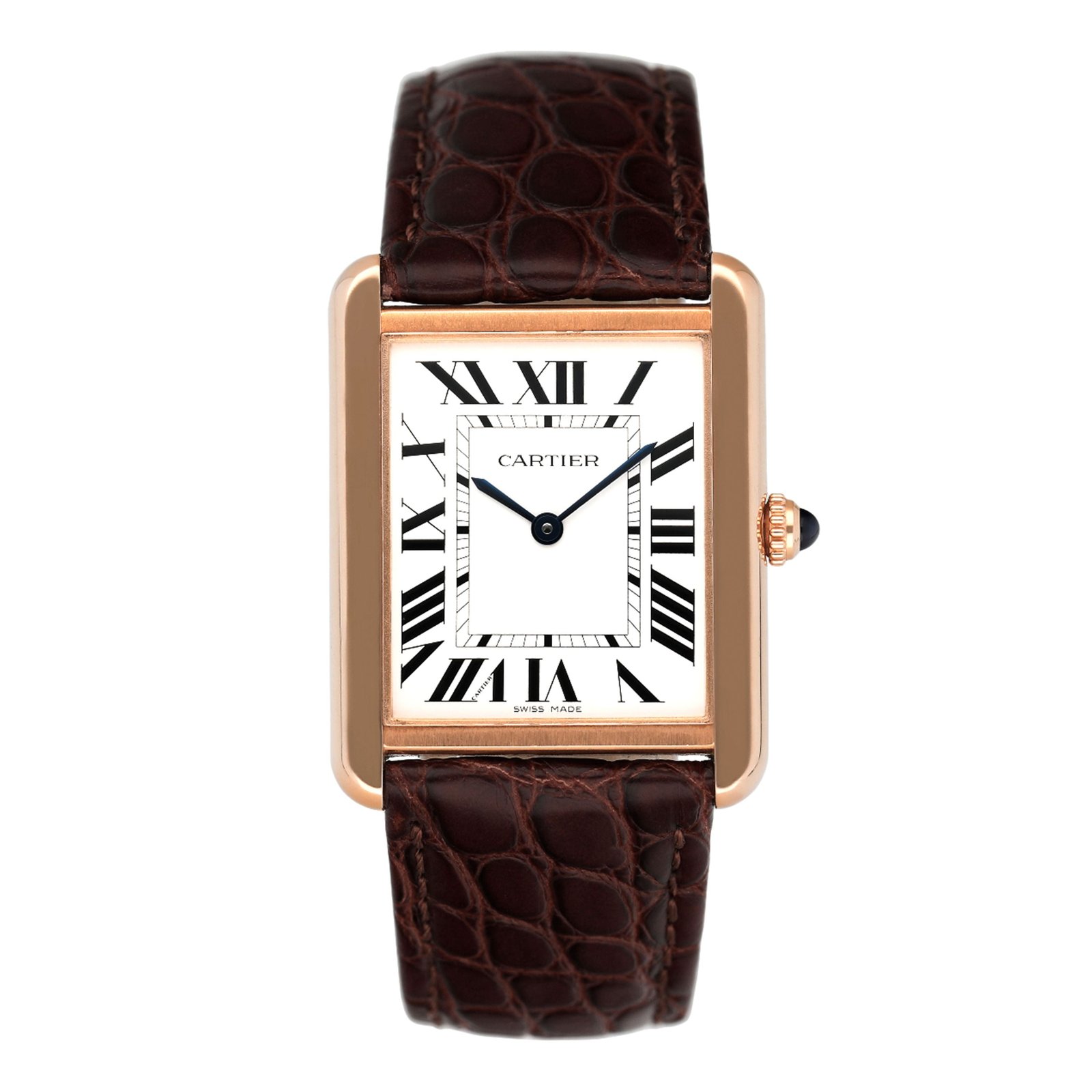 Cartier Tank Solo W5200025 18k ouro rosa Relógio