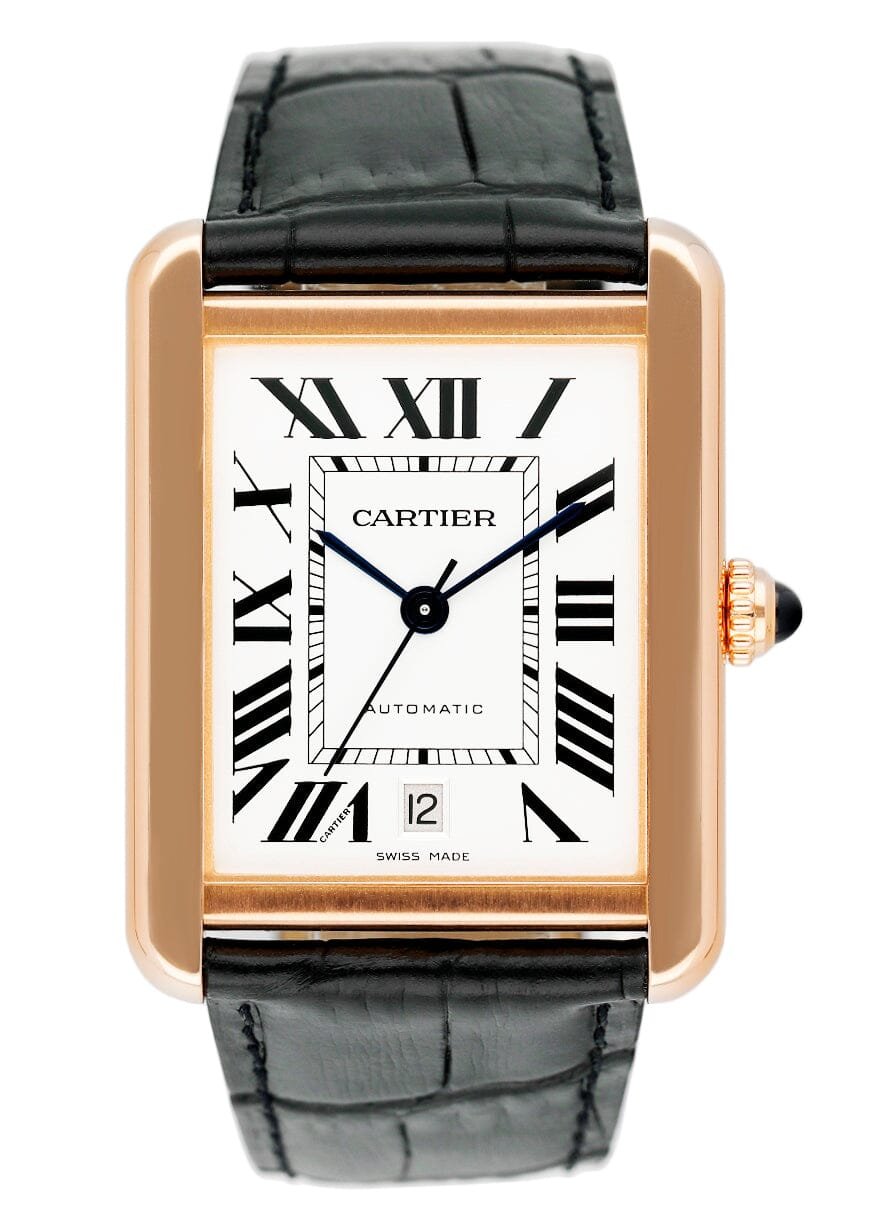 Cartier Tank Solo XL W5200026 18k ouro rosa Relógio Masculino