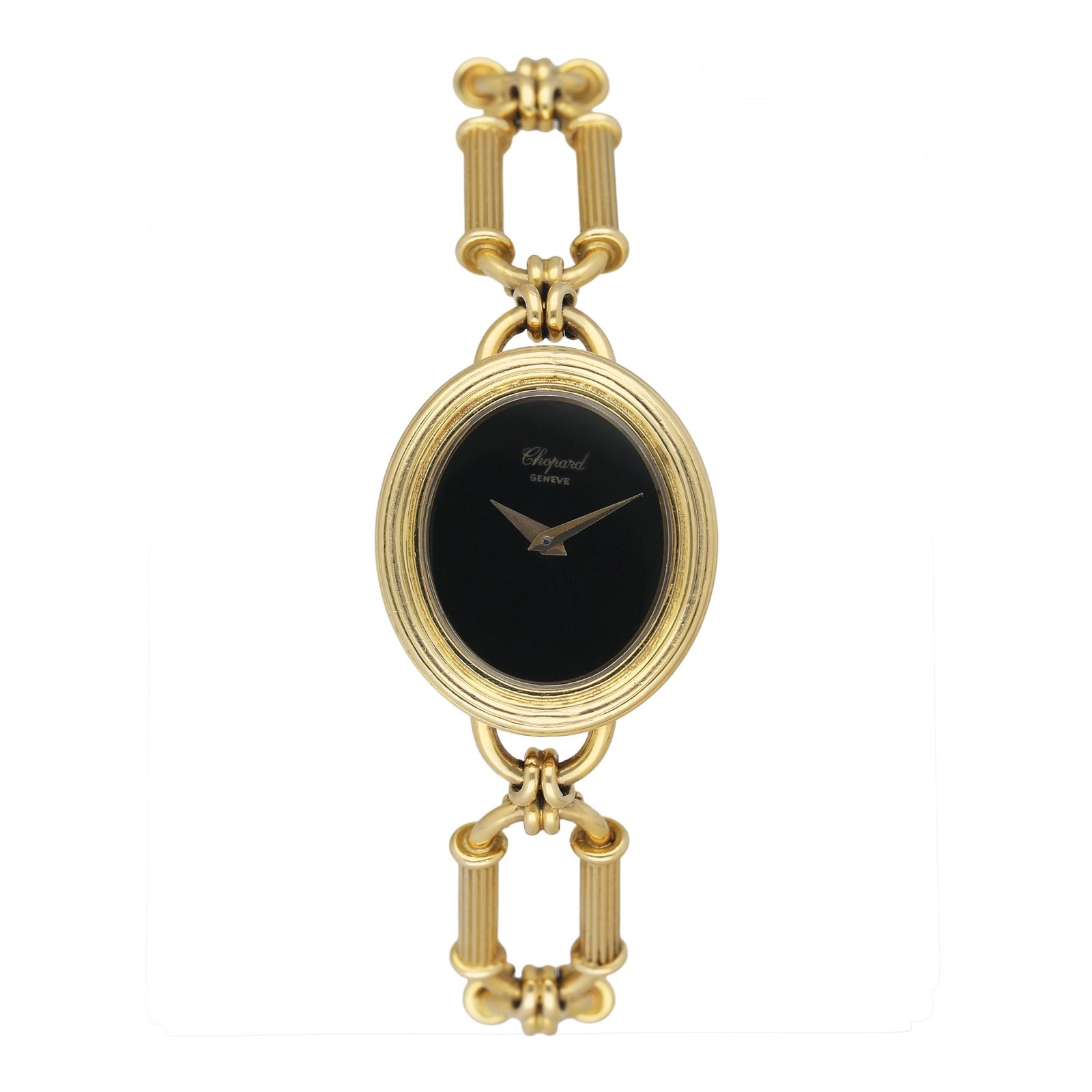 Chopard 86435 5043 1 Onyx Dial Bamboo Style Relógio Feminino