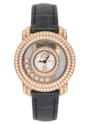 Chopard Happy Diamonds 209245-5001 Diamond ouro rosa Relógio Feminino