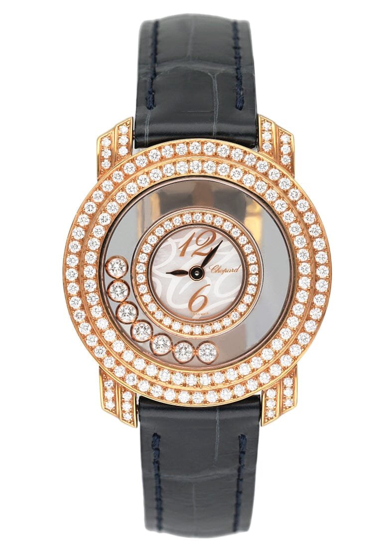 Chopard Happy Diamonds 209245-5001 Diamond ouro rosa Relógio Feminino