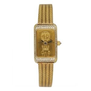 Corum 5 Gram ouro amarelo Ingot  46300 Diamond Relógio Feminino