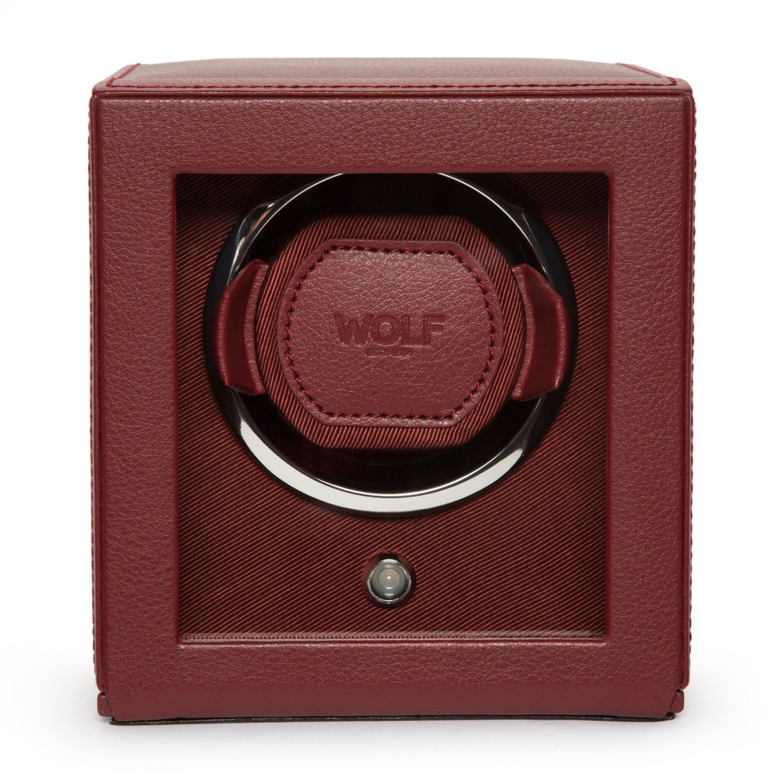 Cub Single Relógio Winder with Cover - Bordeaux