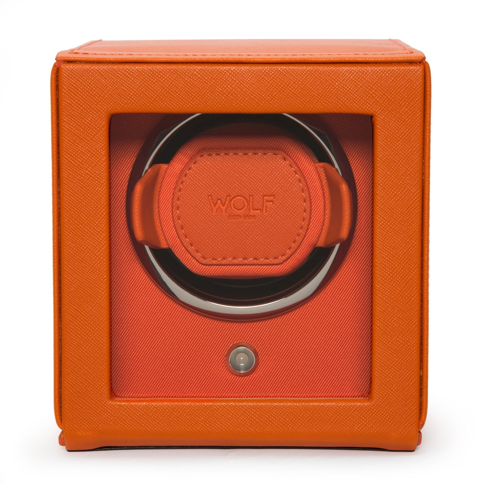 Cub Single Relógio Winder with Cover - Orange