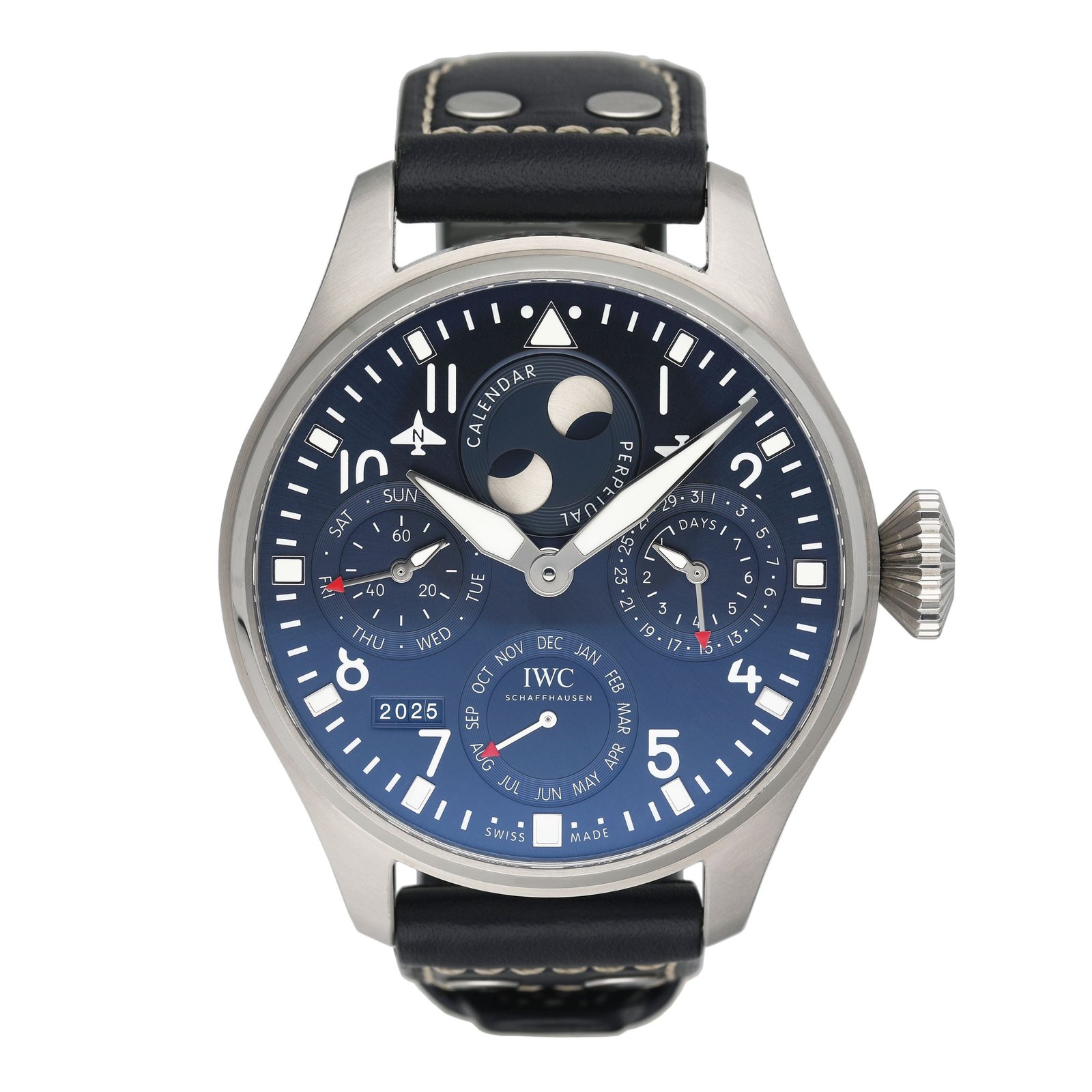 IWC Big Pilot's Perpetual Calendar IW503605 Relógio Masculino Caixa e Documentos