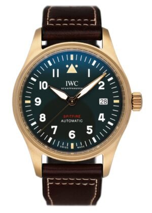 IWC Pilot Spitfire IW326802 Green Dial Relógio Masculino