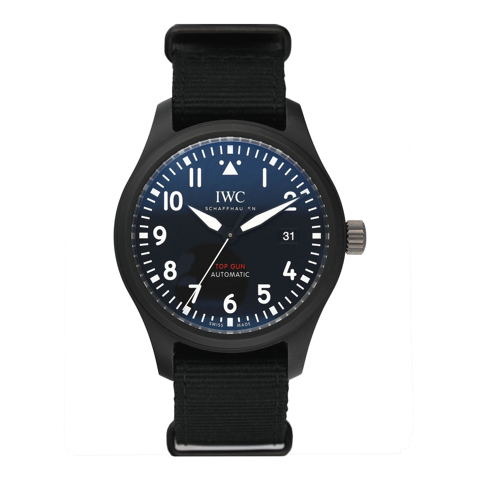 IWC Pilots IW326906 "Top Gun" Relógio Masculino Caixa e Documentos