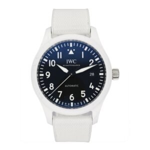 IWC Pilots IW328104 Top Gun Lake Tahoe mostrador preto Ceramic Relógio Masculino Caixa e Documentos