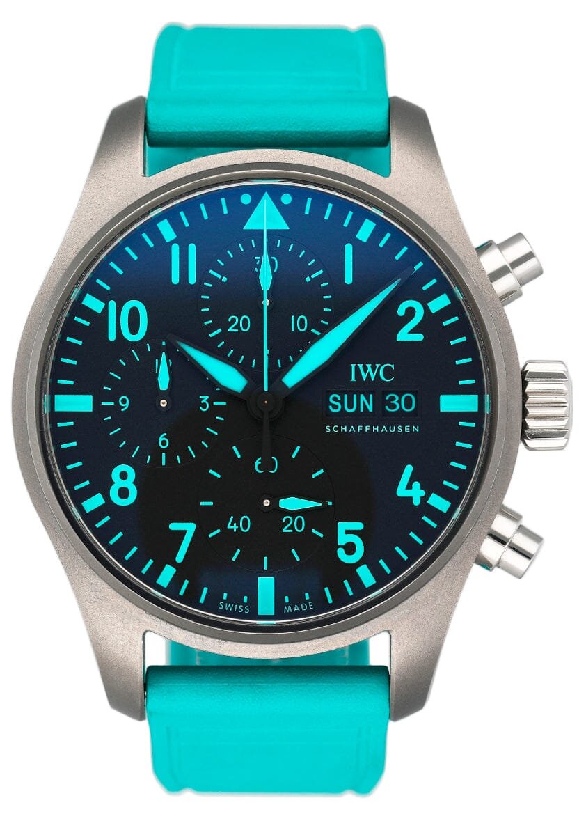 IWC Pilot's IW388108 41 Edition “Mercedes-AMG PETRONAS Formula One™ Team” Relógio Caixa e Documentos