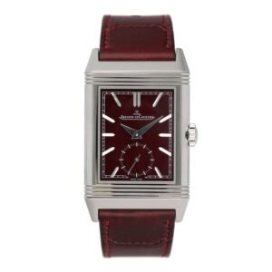 Jaeger-LeCoultre Reverso Tribute Q397846J Burgundy Dial Relógio Masculino Caixa e Documentos