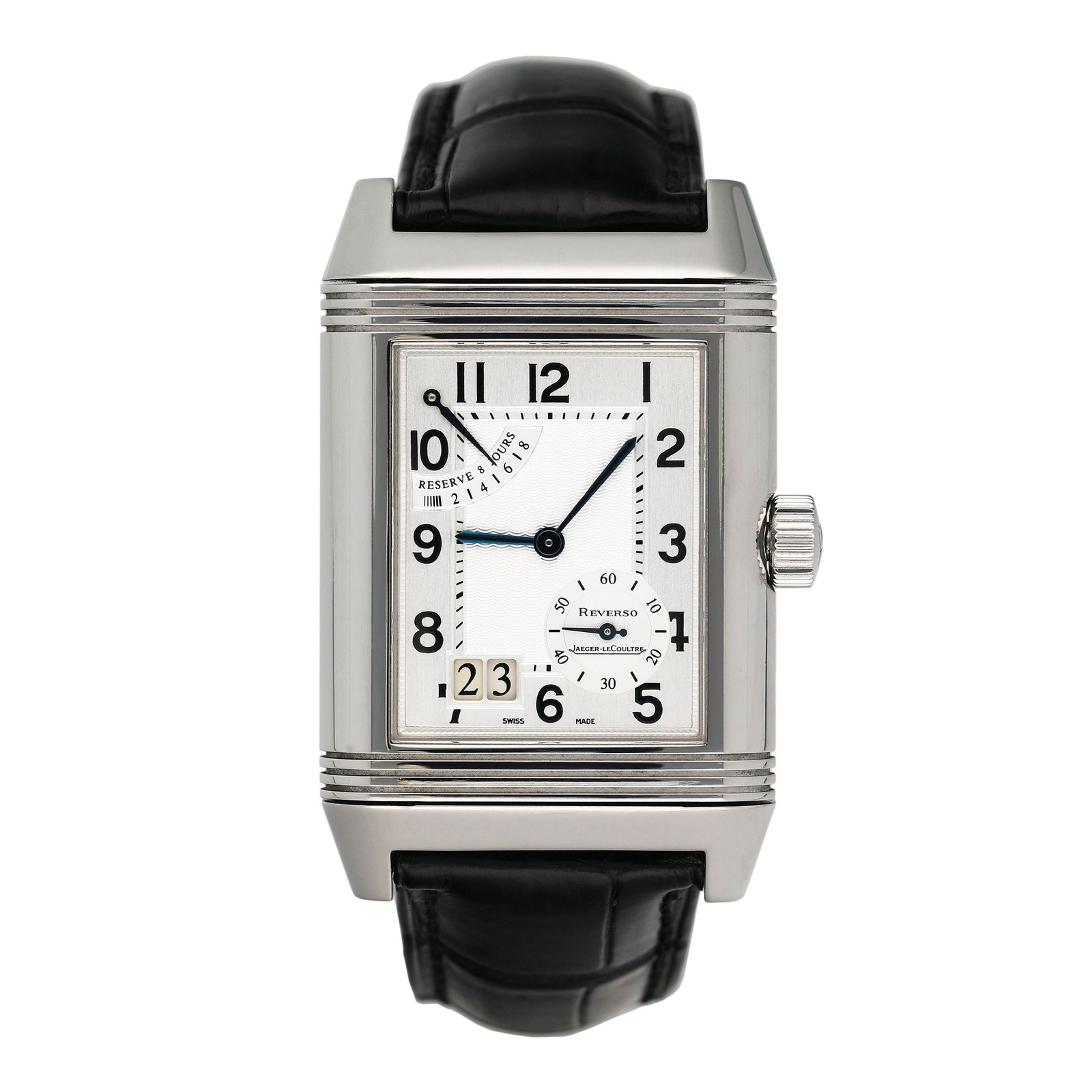 Jaeger-LeCoulture Reverso Grande Date 8 Days 240.8.15 Relógio Masculino Caixa e Documentos