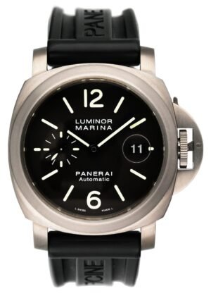 Panerai Luminor Marina PAM00240 mostrador preto Titanium Relógio Masculino