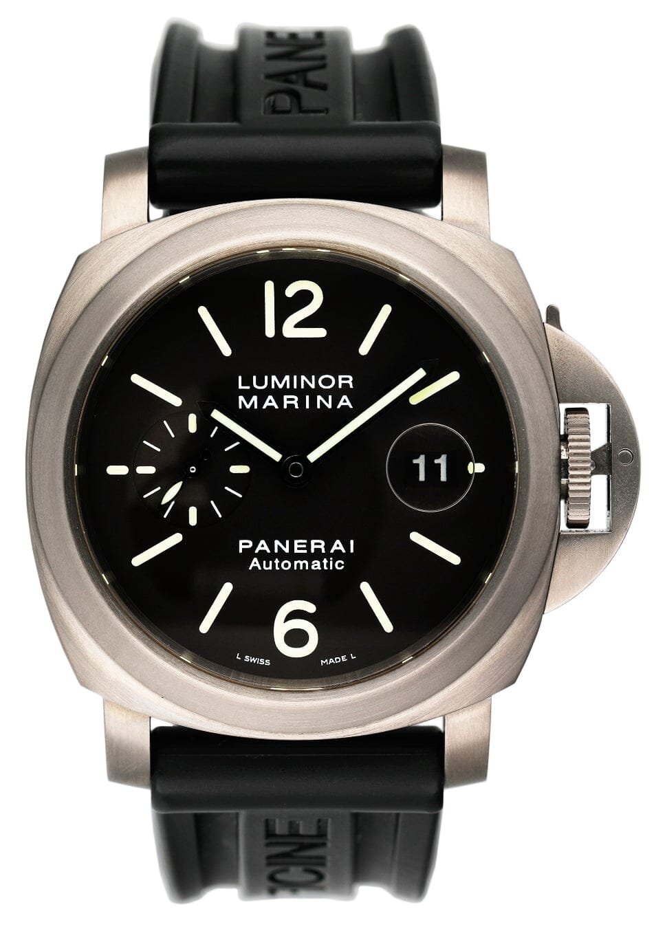 Panerai Luminor Marina PAM00240 mostrador preto Titanium Relógio Masculino