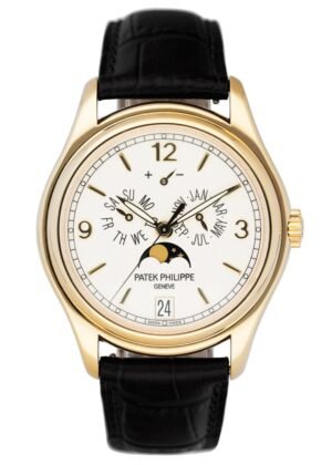 Patek Philippe Annual Calendar 5146J Cream Dial Relógio Masculino Caixa e Documentos