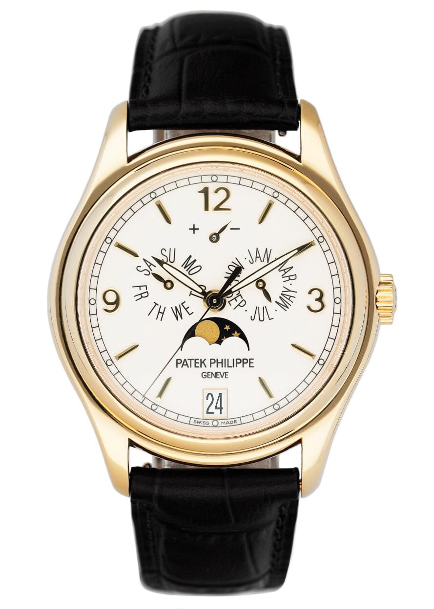 Patek Philippe Annual Calendar 5146J Cream Dial Relógio Masculino Caixa e Documentos