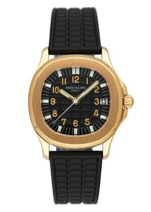 Patek Philippe Aquanaut 5066J mostrador preto Relógio Masculino Caixa e Documentos