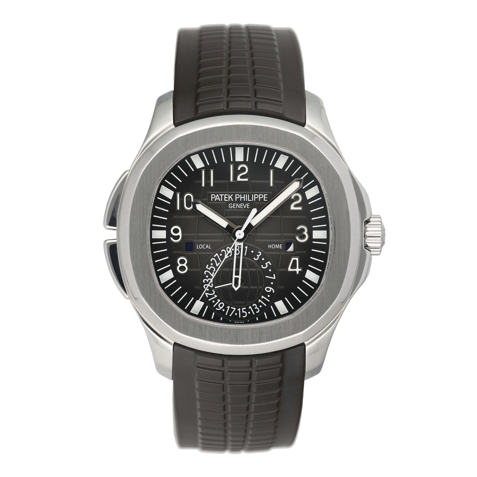 Patek Philippe Aquanaut 5164A-001 mostrador preto Relógio Masculino Caixa e Documentos