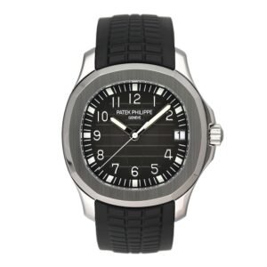 Patek Philippe Aquanaut 5165A-001 mostrador preto Relógio Masculino Caixa e Documentos